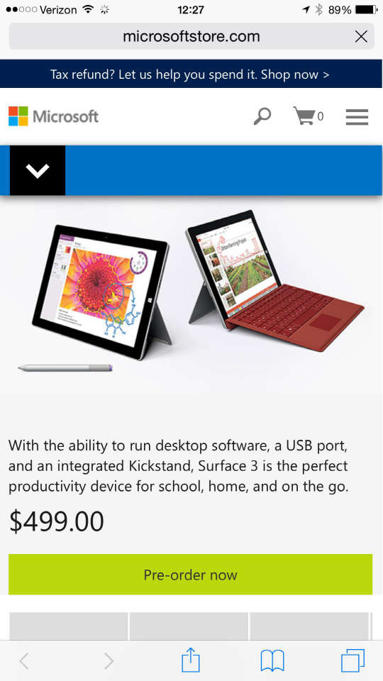 세계 최대 소프트웨어 업체 마이크로소프트(MS)가 신제품 태블릿 '서피스 3'를 올해 5월에 출시한다고 31일(현지시간) 발표했다.